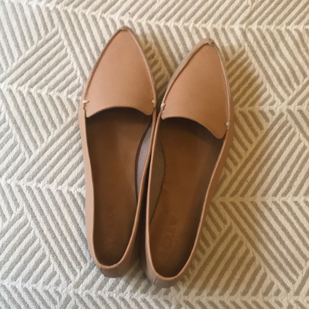 JCREW size 7 Beige pointed flats